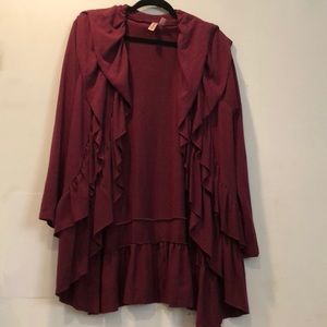 Burgundy cardigan